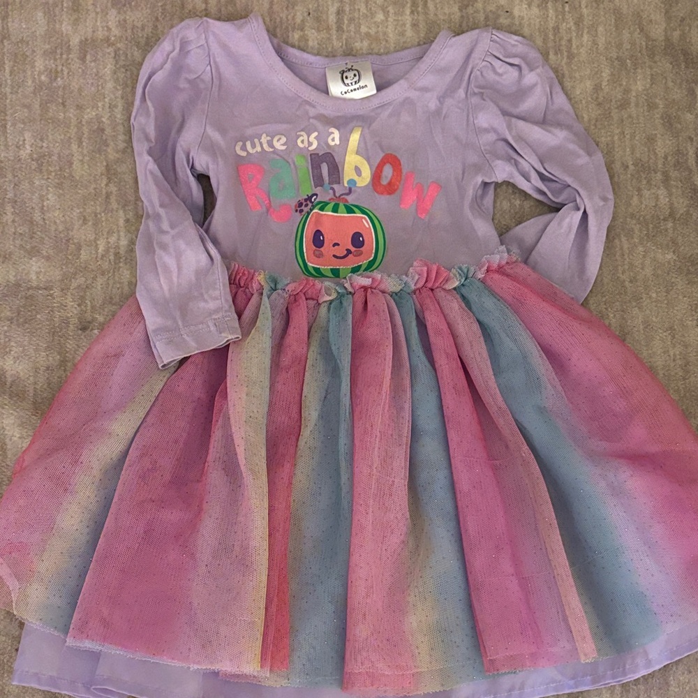 Cocomelon Cute as a Rainbow Kids Dress